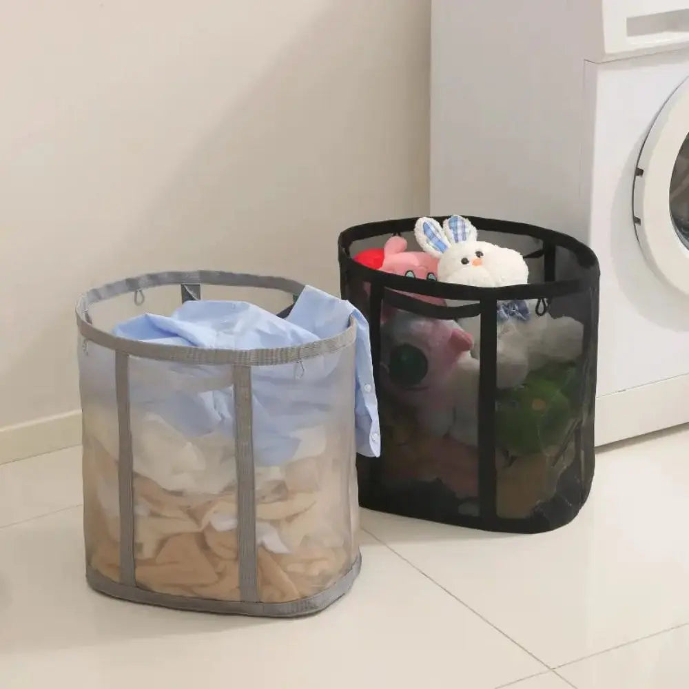 Goodinary® Foldable Mesh Laundry Basket with Handles - Goodinary
