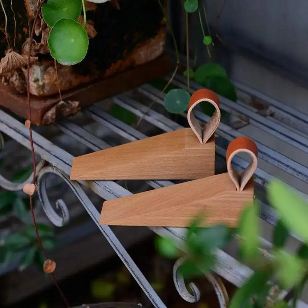 Goodinary® Solid Wood Door Stopper with Non Slip Base - Goodinary