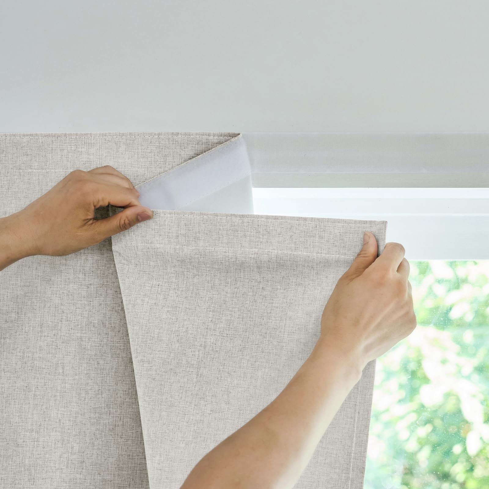 Goodinary® Self-Stick Semi-Blackout Curtains