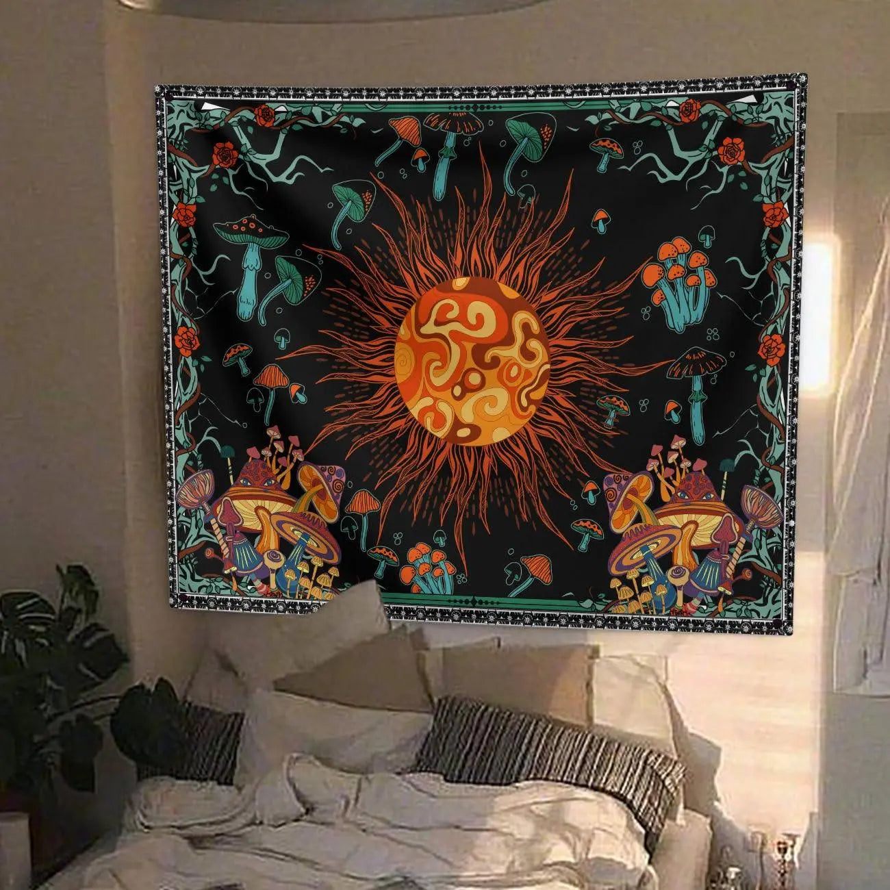 Goodinary® Embroidered Star Moon Constellation Boho Tapestry Goodinary