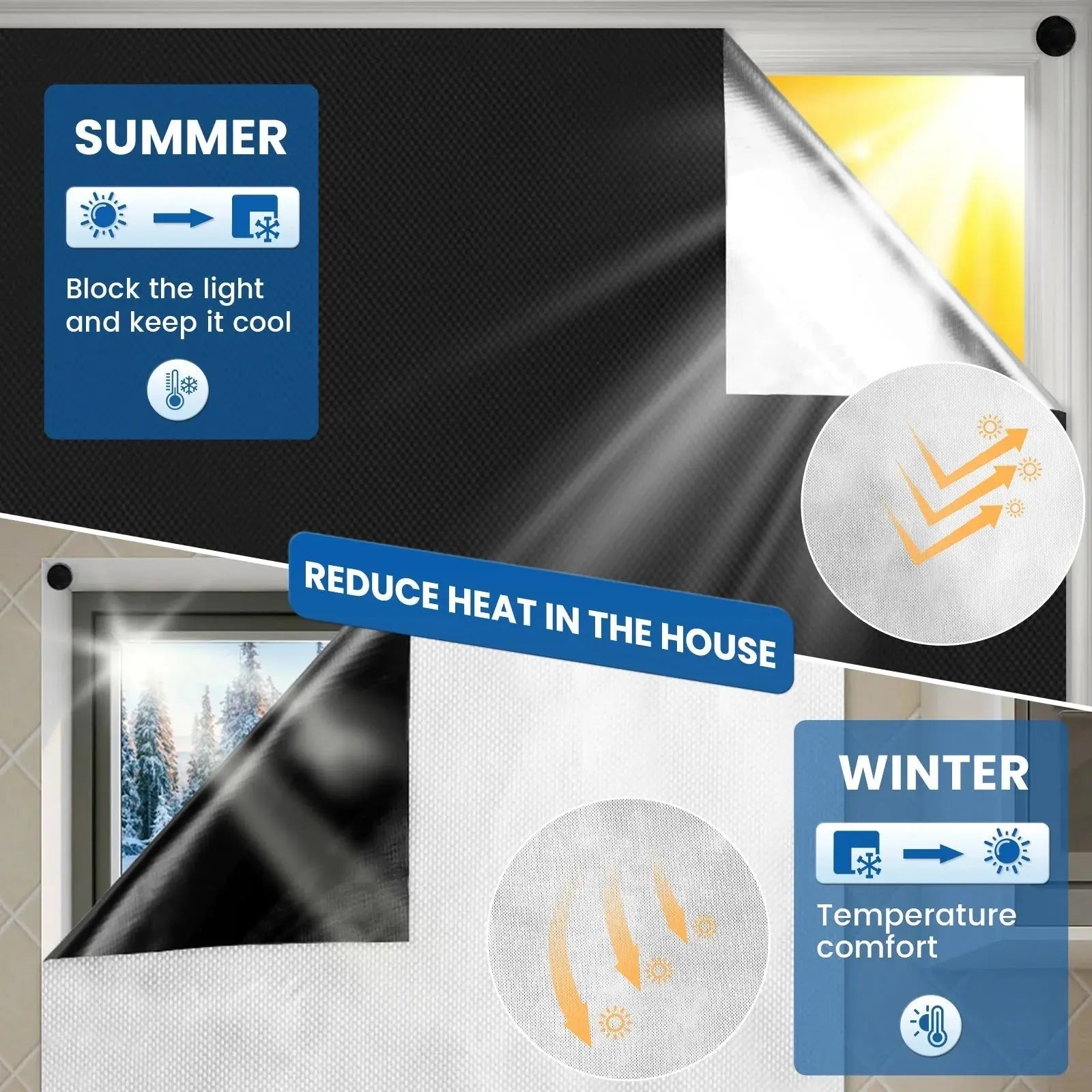 Goodinary® Magnetic Blackout Window Shades Goodinary