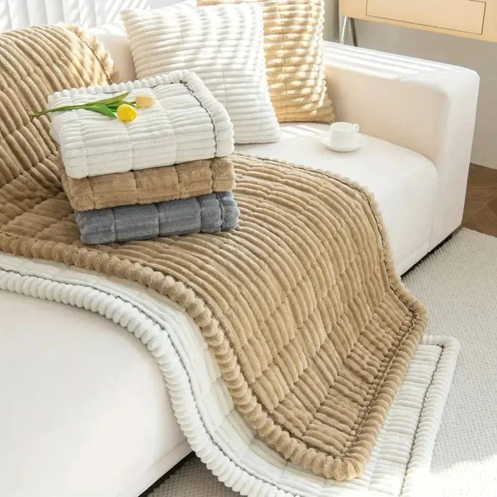 Goodinary® Elastic Jacquard Frill Design Sofa Slipcover Goodinary