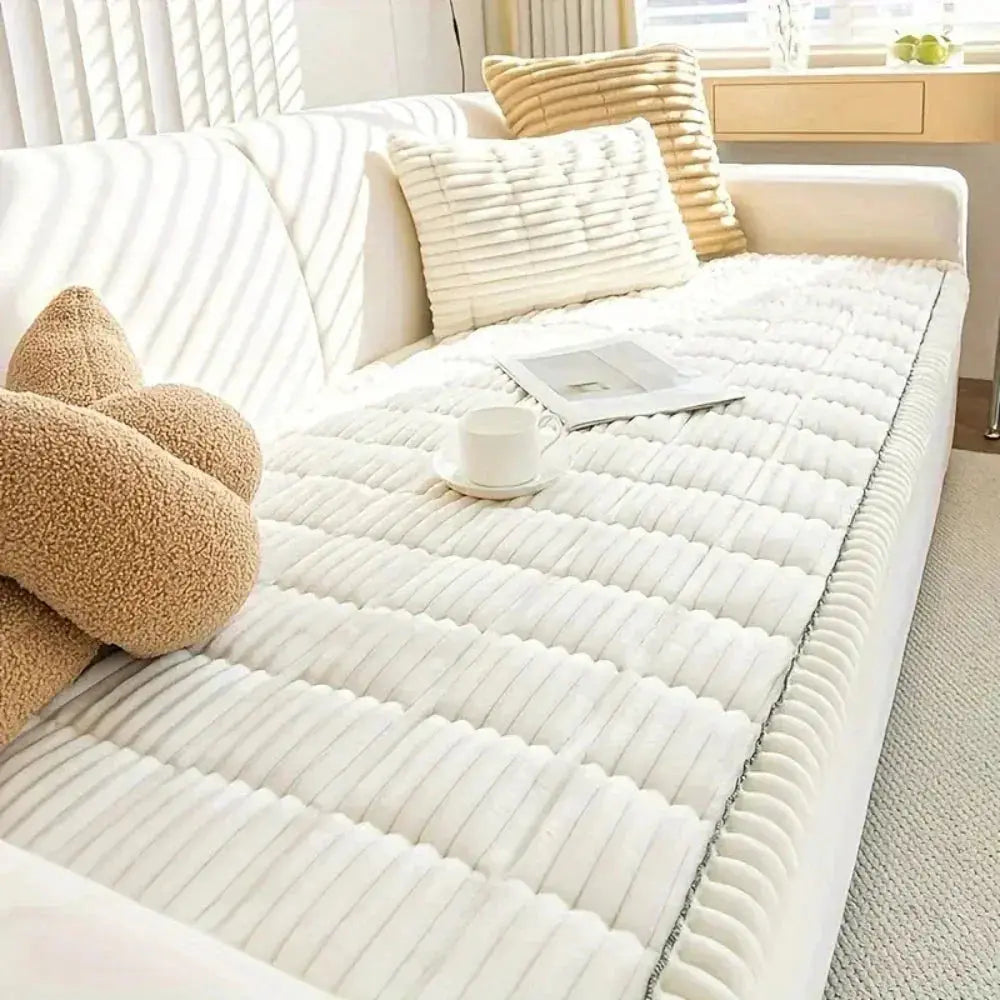 Goodinary® Elastic Jacquard Frill Design Sofa Slipcover Goodinary