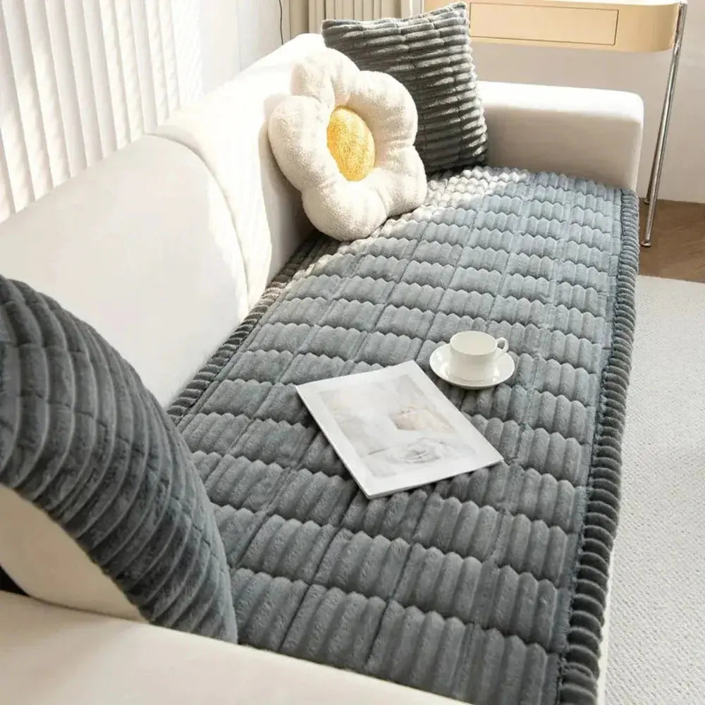 Goodinary® Elastic Jacquard Frill Design Sofa Slipcover Goodinary