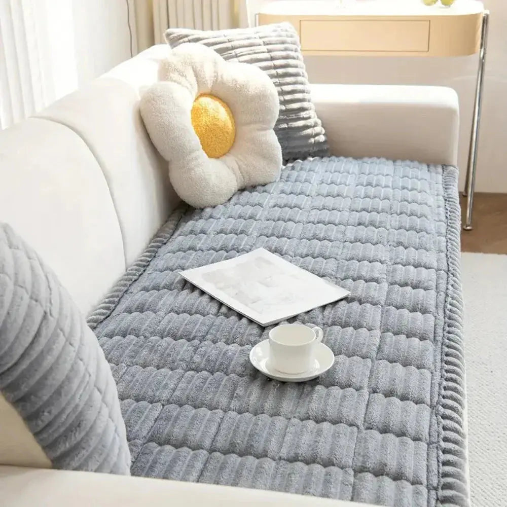 Goodinary® Elastic Jacquard Frill Design Sofa Slipcover Goodinary