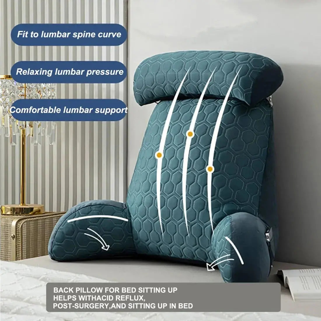 Goodinary® Reading Lounge Cushion with Side Pockets Goodinary
