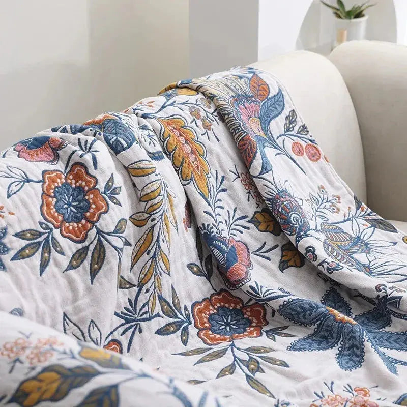 Goodinary® Cotton Gauze Fringed Towel Blanket Goodinary