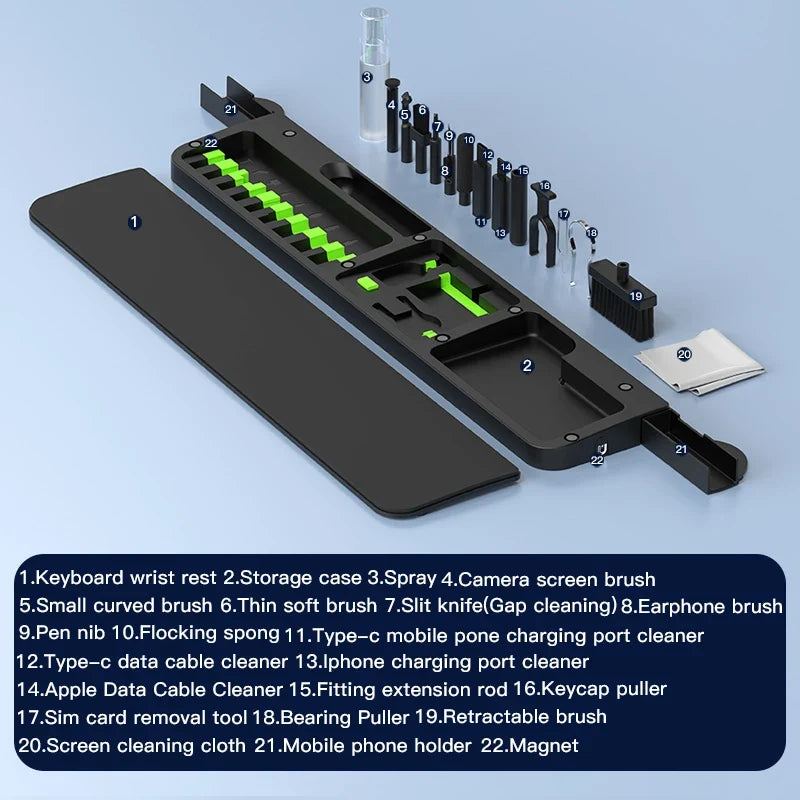 Office Object™ 22-in-1 Keyboard Wrist Rest Cleaning Kit