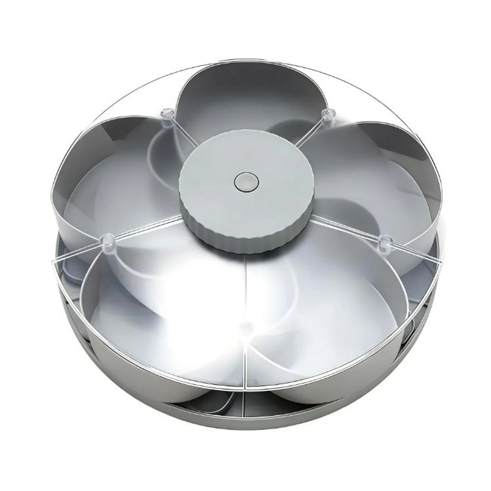 Divided Serving Tray That Spins Creative Household Snacks Storage Rotating Box Portable Fruit And Vegetable Storage Box