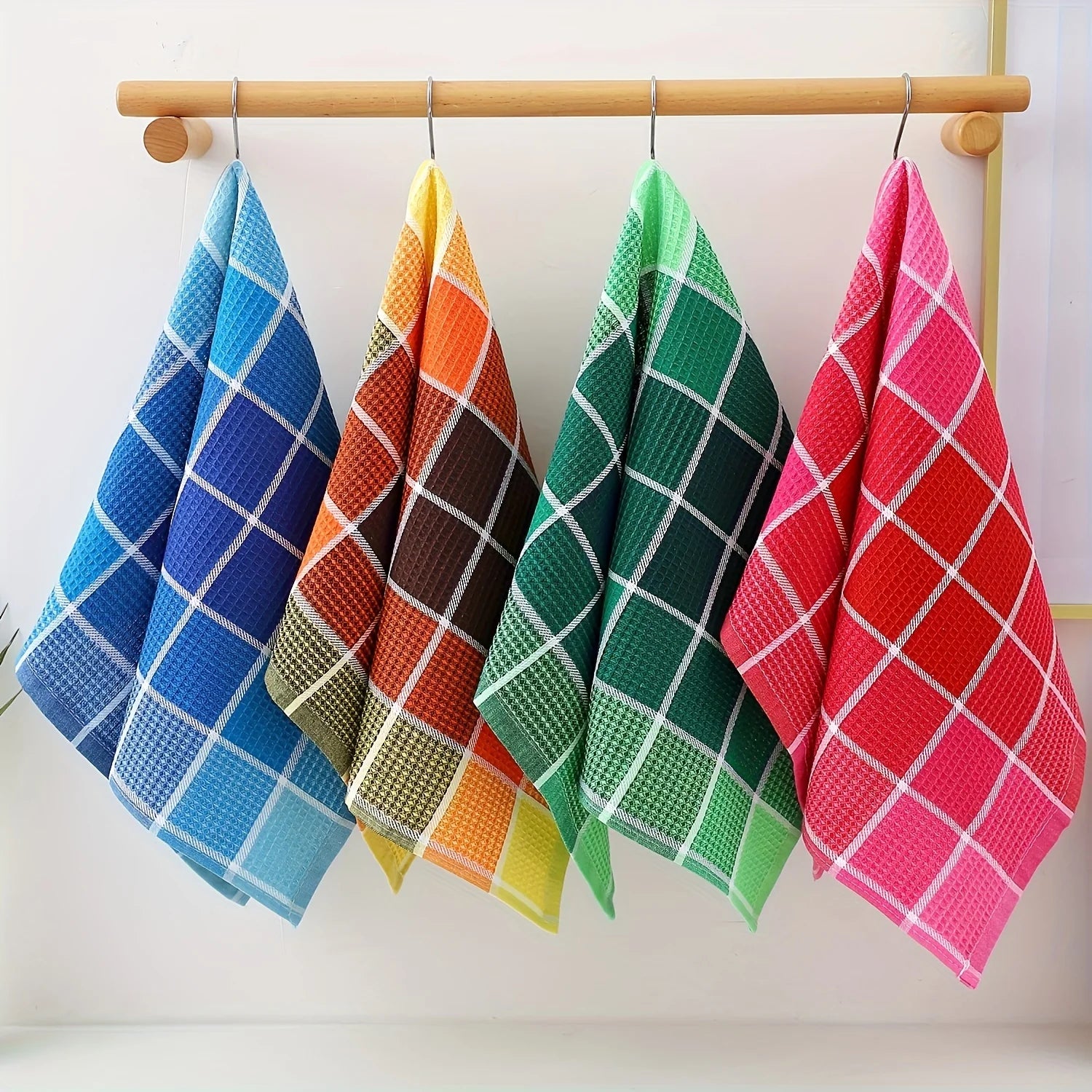 3/4/8 Pieces, Green/Pink/Blue/Yellow, Durable Cleaning Cloths, Highly Absorbent, Perfect for the Kitchen, Kitchen Cloths, Cleaning Cloths, Scouring Pads, Dish Towels, Scouring Pads, Kitchen Essentials