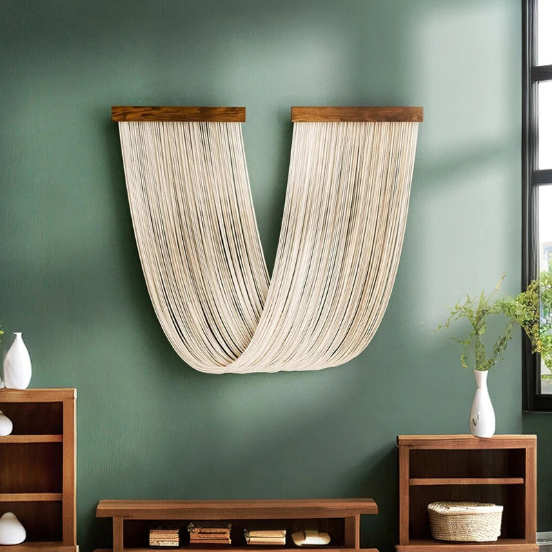 Wall Hanging Tapestry Bohemia Tassel Hand-Woven Curtain Tapestry Boho Decor House Decorations Living Room Hanging Decorations