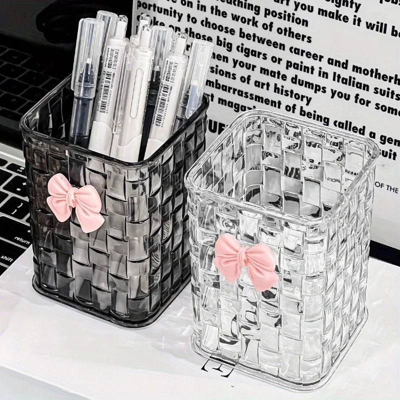 Office Object™ Clear Acrylic Desk Organizer with Bow