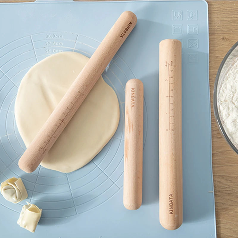 Japan Kitchen Wooden Rolling Pin Kitchen Cooking Baking Tools Accessories Crafts Baking Fondant Cake Decoration Dough Roller