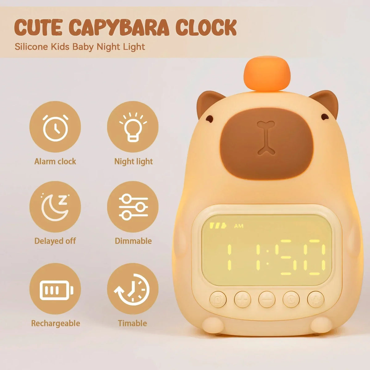 Office Object™ Capybara Night Clock