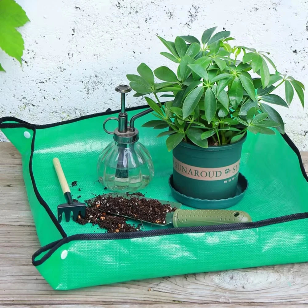 1pc Flower Pots Planting Mat Waterproof Transplanting Mats Foldable PE Plant Repotting Mat Gardening Planting Mat 32-100cm