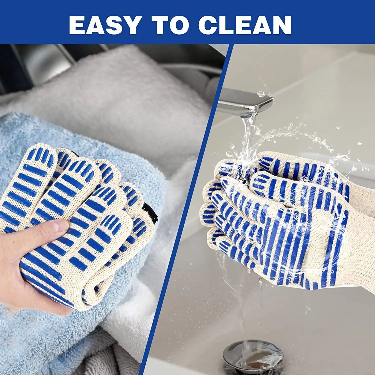 Anti scald heat-insulating and gloves for barbecue baking kitchen and five finger thick silicone anti slip gloves