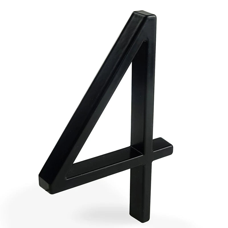 1pc 125mm Floating House Number Outdoor 5 inch Black Zinc Alloy Letter Apartment Door Numbers Mailbox Address Sign #0-9