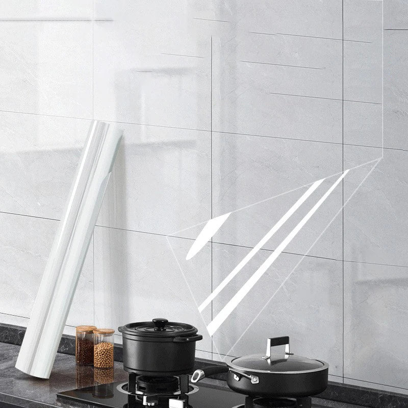 Transparent self-adhesive kitchen stickers waterproof, moisture-proof and oil-proof suitable for countertop cabinet protection