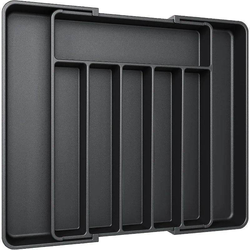 Adjustable Pantry Organizer Utensil Cutlery Drawer for Forks Knives Silverware Expandable Kitchen Drawer Kitchen Organizer Tray