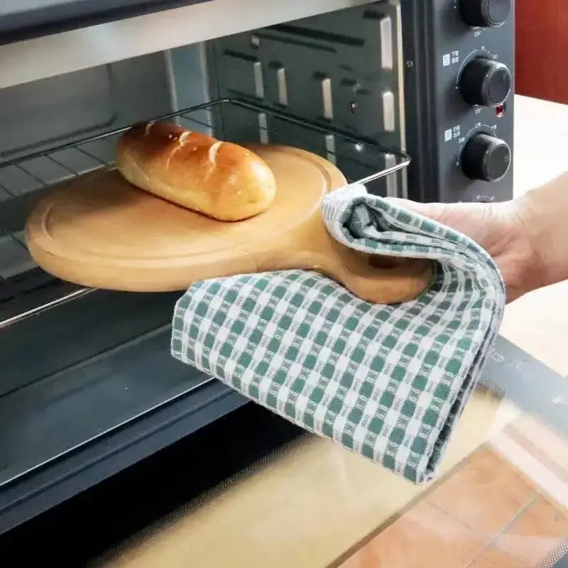 100% Cotton Waffle Weave Kitchen Dish Cloths, Ultra Soft Absorbent Quick Drying Dish Towels, Household Tableware Towels, 3-Pack