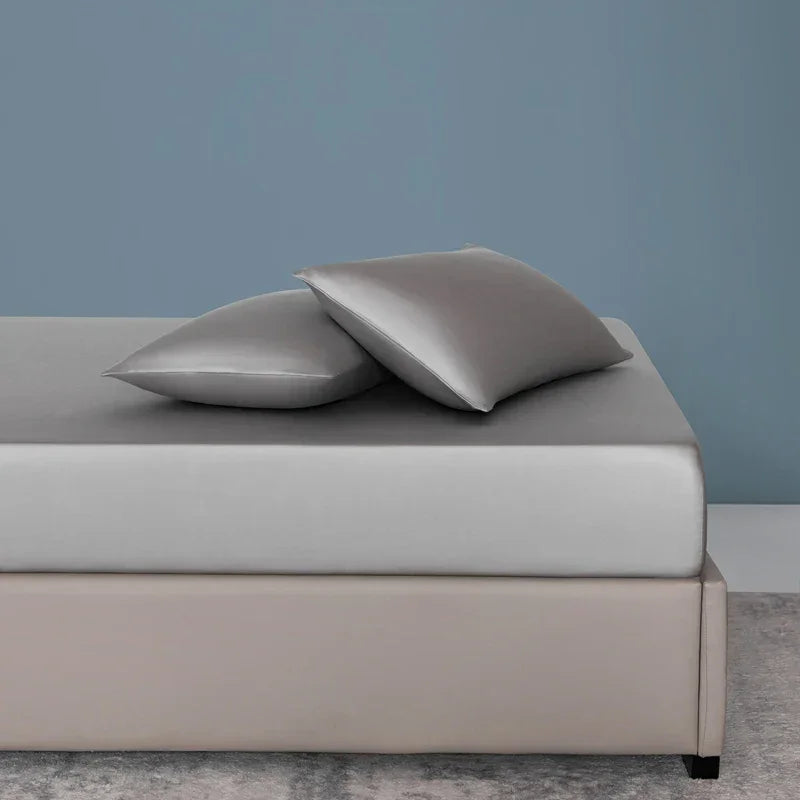 100% Bamboo Fitted Sheet with Elastic Band Smooth Cooling Bedsheet 1000 Thread Count Anti-slip Mattress Cover for Queen King Bed