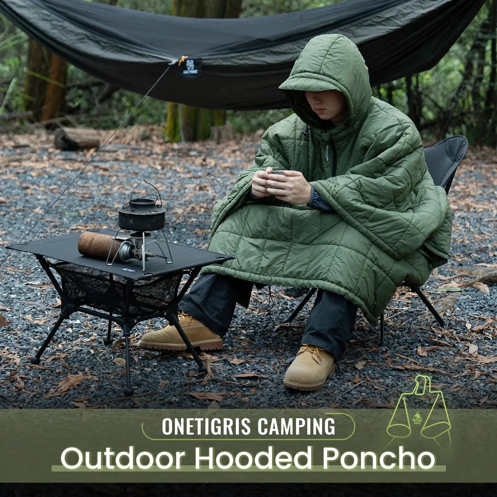 Slumblr® Hooded Camping Blanket Poncho