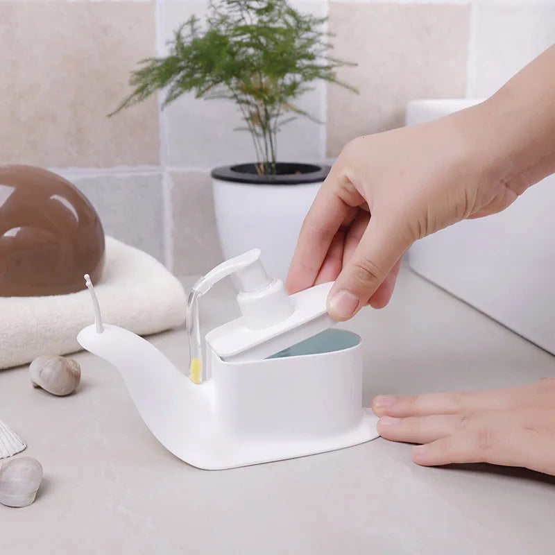 Refillable Snail Liquid Soap Dispenser Press Type Storage Facial Cleanser Bottle Shampoo Shower Gel Hand Wash Bottle for Kids
