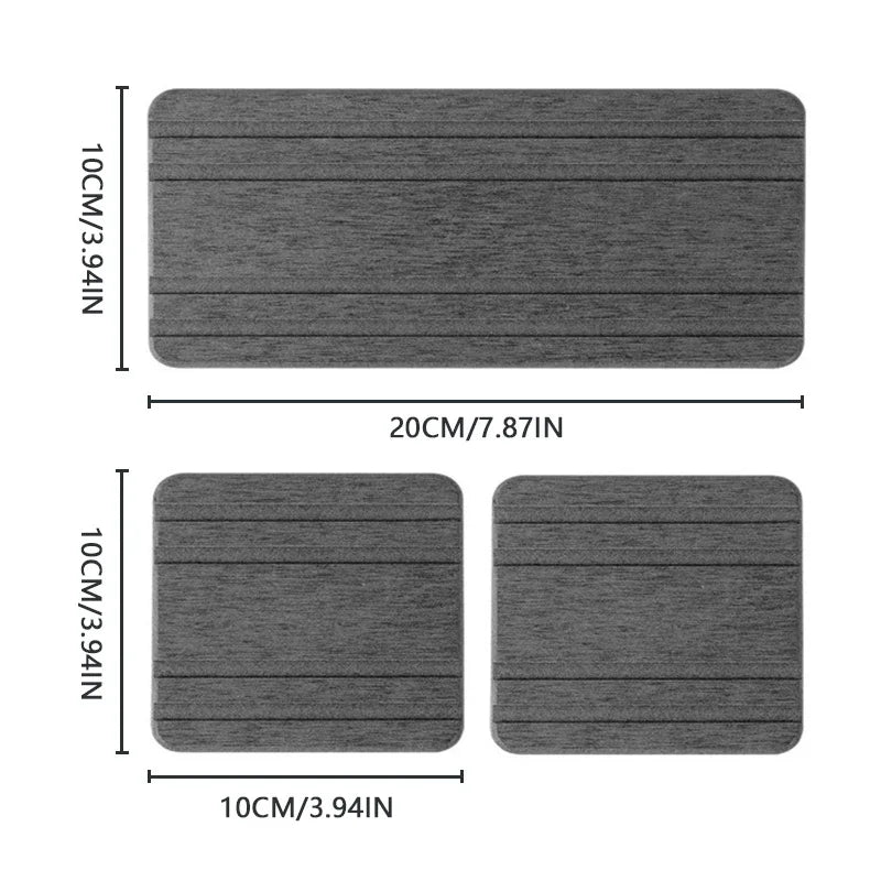 Large Water Absorbent Stone Tray Dry Tidy Diatomaceous Earth Sink Tray Instant Dry Sink Sponge Hand Soap Holder Bathroom