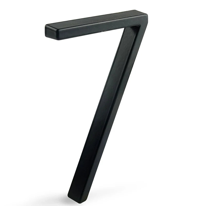 1pc 125mm Floating House Number Outdoor 5 inch Black Zinc Alloy Letter Apartment Door Numbers Mailbox Address Sign #0-9