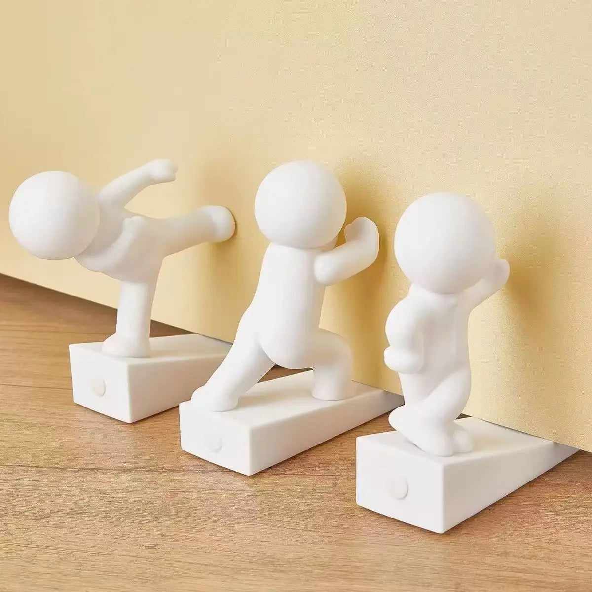 Cartoon Decorative Door Stop Non-slip No Drilling Door Stopper Anti Collision Action Figure Door Bumper for Home&Bedroom
