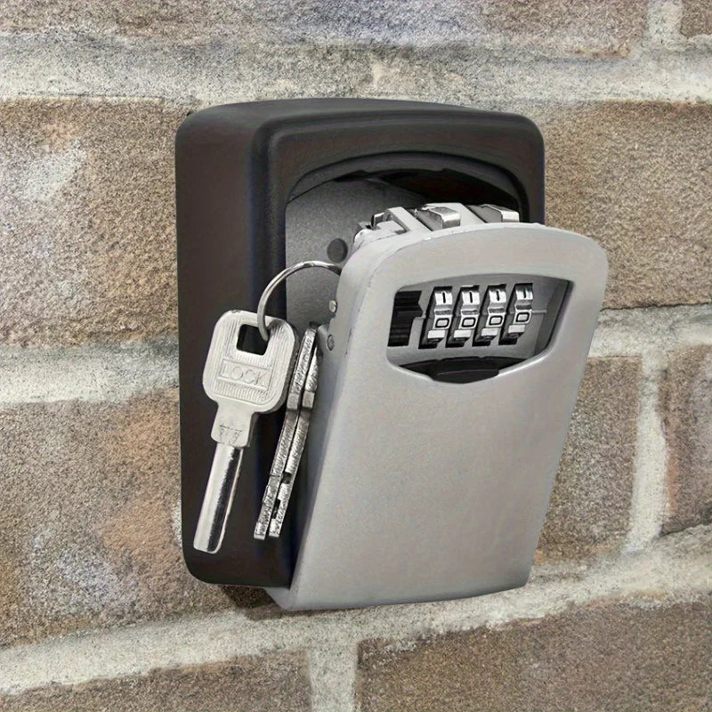 1pc Bnation Ultra-Secure Flip-Top Key Safe - Metal & Plastic Key Storage Box with Combination Dial, Key safe with password lock