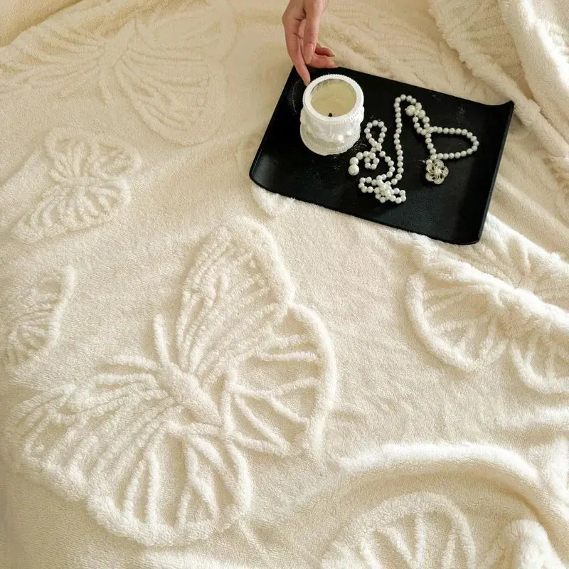 2025 New Winter Flannel Blanket Class A Coral Fleece Blanket Solid Color Office Nap Blanket No Pillowcase