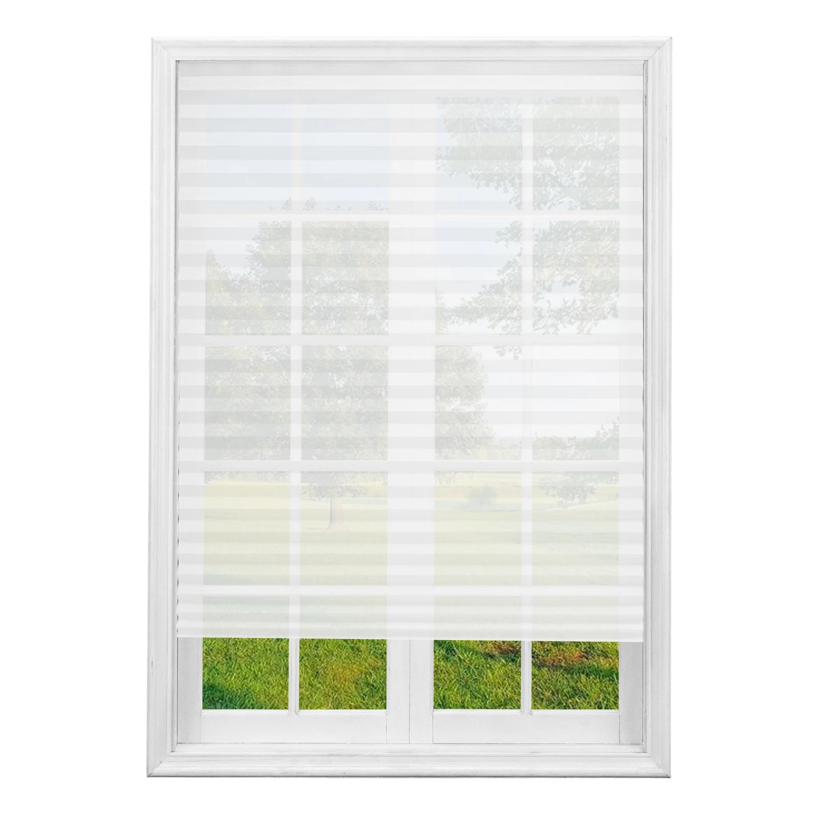 Window Blind Self Adhesive Pleated Blinds Cordless No Drill Light Filtering Bedoom Darkening Blackout Shades for Home Travel