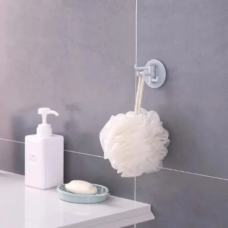 Seamless Adhesive Hook Rotatable Strong Bearing Stick Hook Kitchen Wall Hanger Bathroom Kitchen Supplies