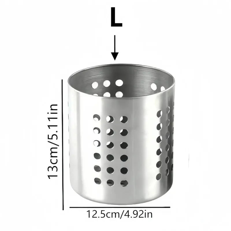 1/2 Piece Steel Stainlesscylindrical Chopstick Cutlery Storage Box Suitable for Home Kitchens, Restaurants, and Dormitories