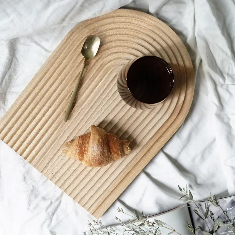 Decorative Tray for Sweets Plates Trays to Serve Food Trays for Serving Wooden Plate Snack Dish Fruit Dry Dessert Kitchen Home