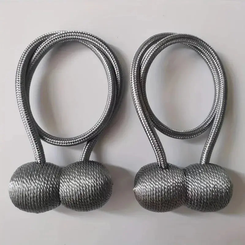 2pcs/pair Magnetic Curtain Tiebacks, Earphone Design Curtain Holdbacks, Bathroom Shower Curtain Accessories