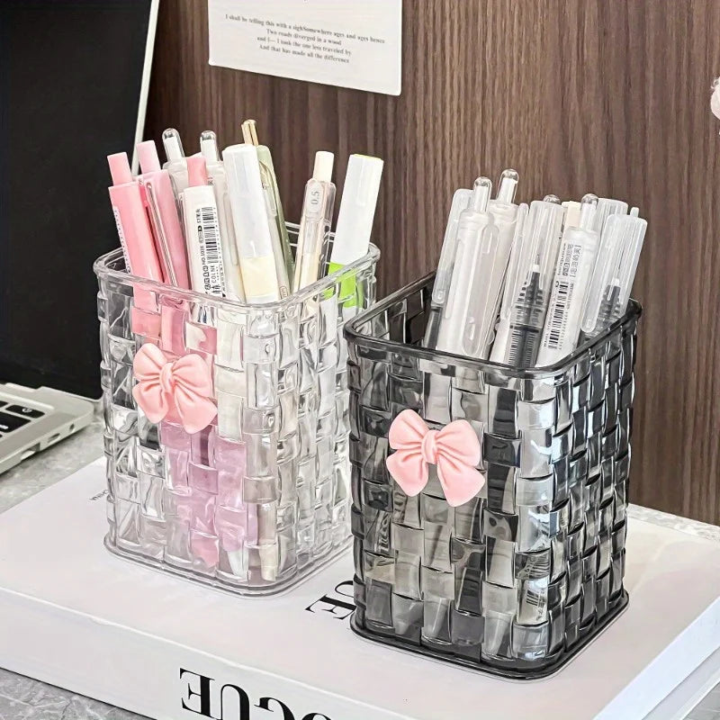 Office Object™ Clear Acrylic Desk Organizer with Bow