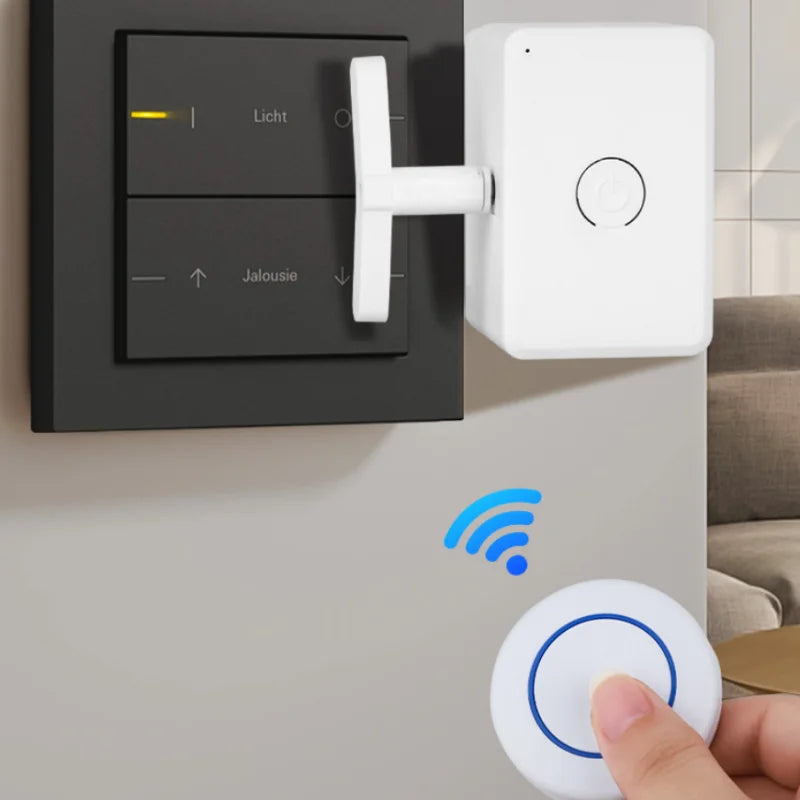 Wireless Remote Control Switch, Automatic Button Pusher, No Wiring Needed, Lazy ON/OFF Controller for Lights and Tools