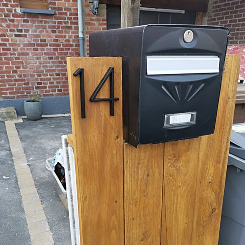1pc 125mm Floating House Number Outdoor 5 inch Black Zinc Alloy Letter Apartment Door Numbers Mailbox Address Sign #0-9