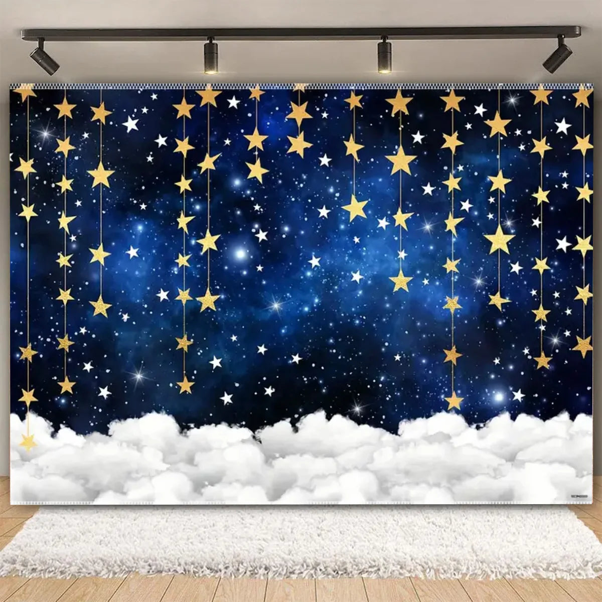 Stars Starry Dark Sky Night Universe Space Earth Planet Backdrop Customized Moon Milky Way Star Baby Birthday Background Photo