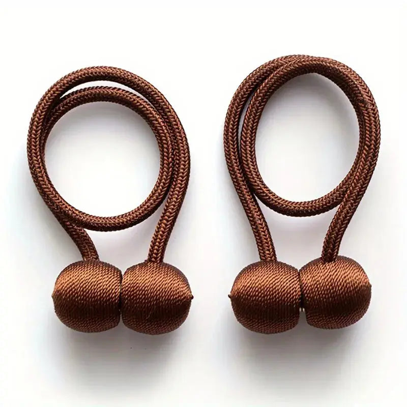 2pcs/pair Magnetic Curtain Tiebacks, Earphone Design Curtain Holdbacks, Bathroom Shower Curtain Accessories
