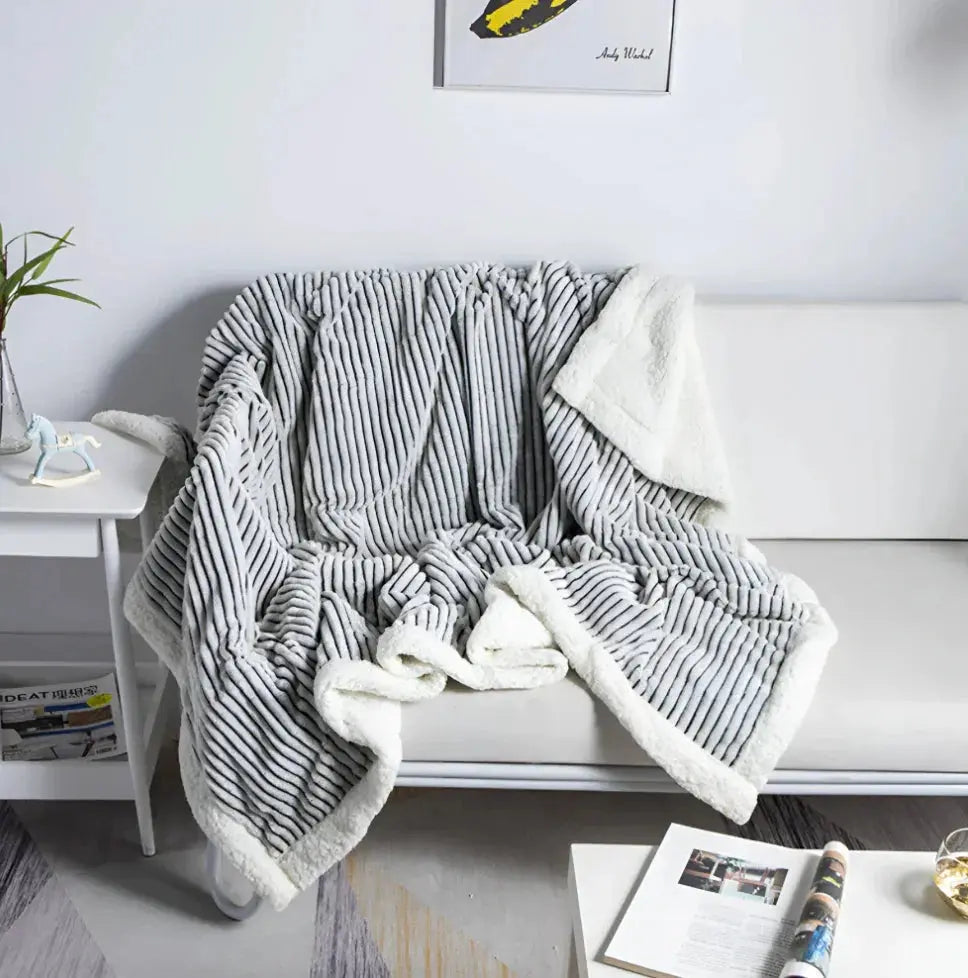 Goodinary® Ribbed Soft Flannel Blanket Goodinary