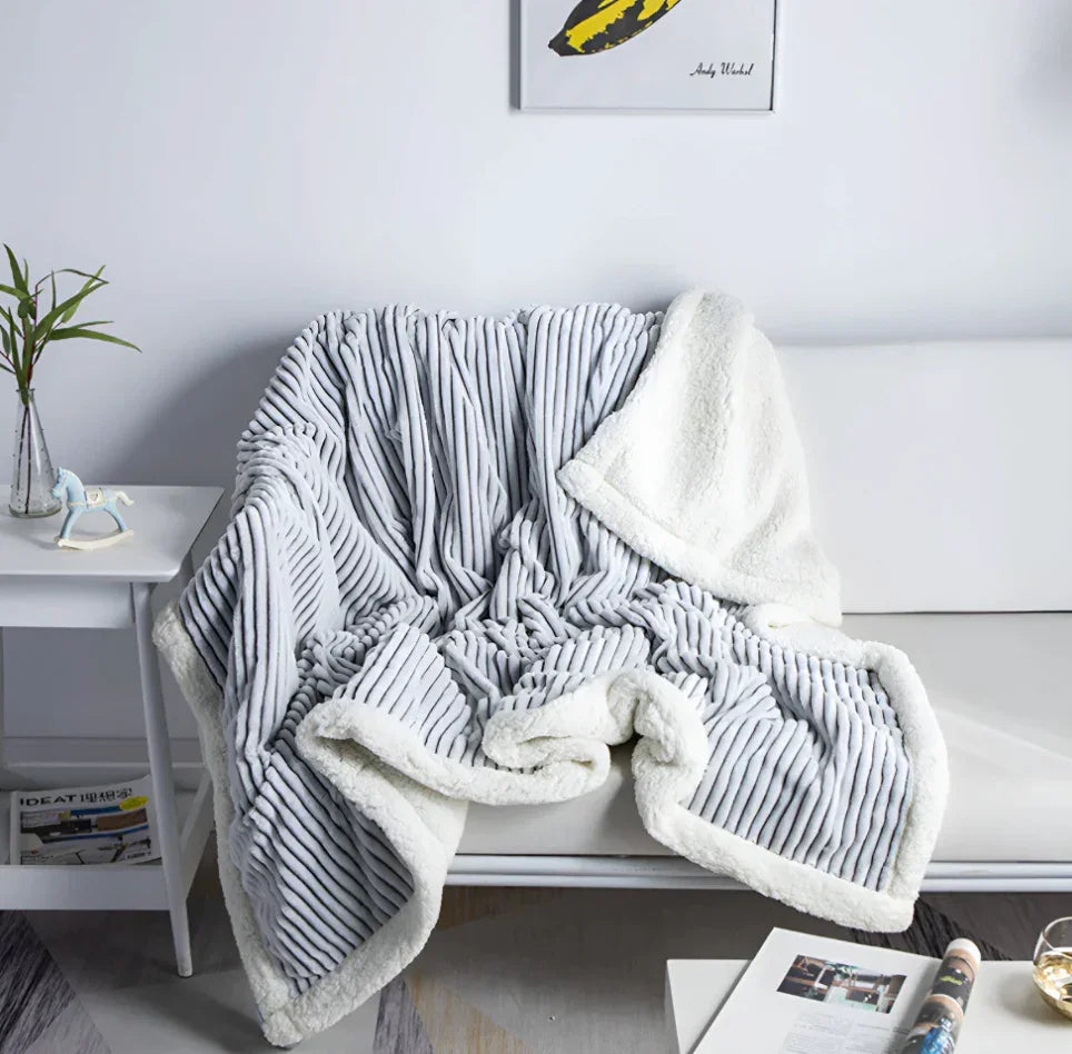 Goodinary® Ribbed Soft Flannel Blanket