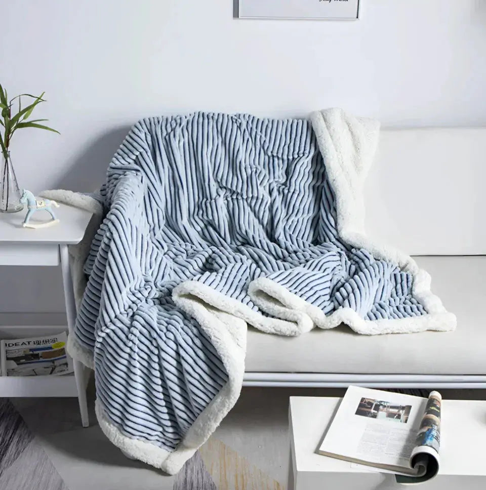 Goodinary® Ribbed Soft Flannel Blanket Goodinary