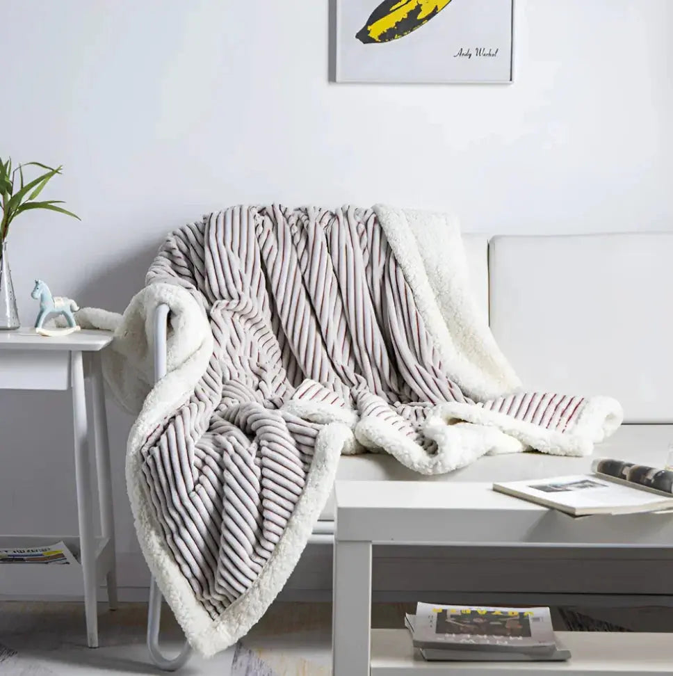 Goodinary® Ribbed Soft Flannel Blanket Goodinary