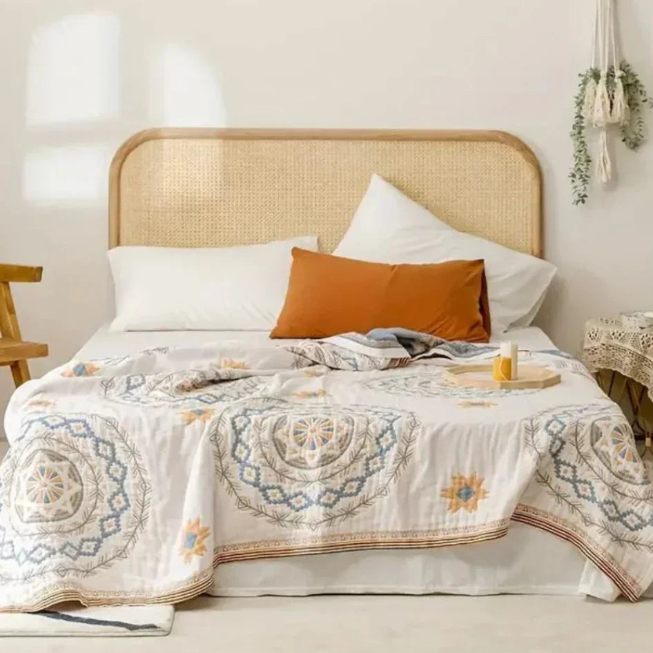 Goodinary® Nordic Boho Cotton Gauze Soft Bedspread
