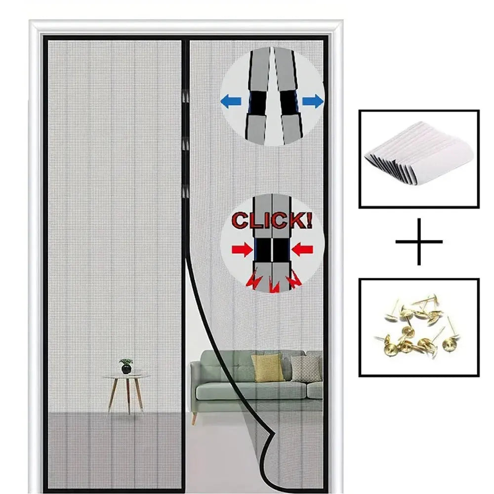 Magnetic Door Curtain Automatic Mosquito Closing Door Screen Net Anti Bug Fly Insect Partition Curtain Mesh Summer Indoor Tools