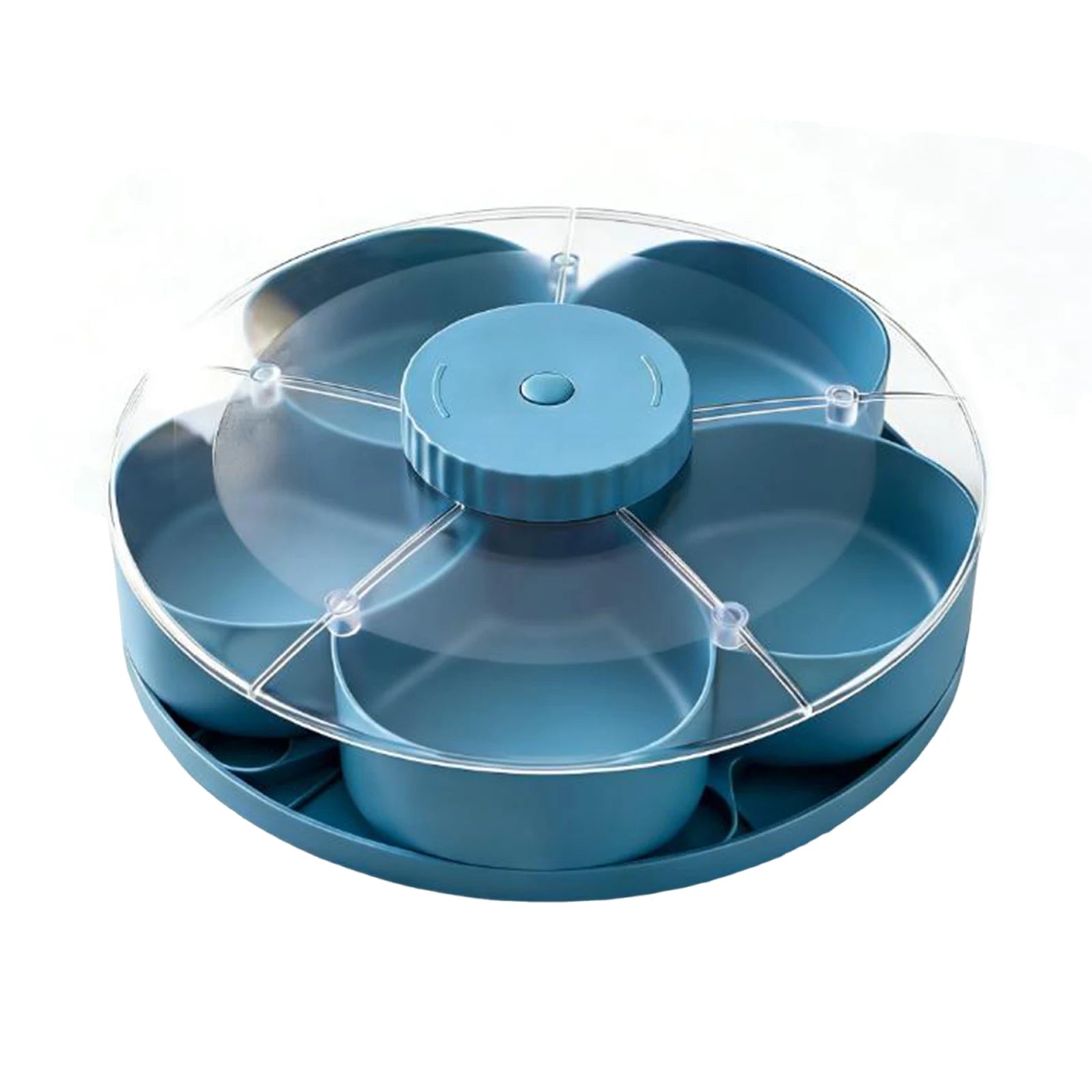 Divided Serving Tray That Spins Creative Household Snacks Storage Rotating Box Portable Fruit And Vegetable Storage Box