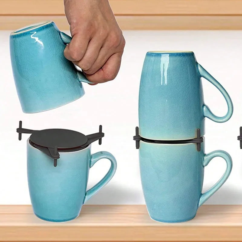 Expandable And Stackable Small Tools, Suitable For Tea Cups And Coffee Cups, Space Saving Adjustable cup holder, stacked holder